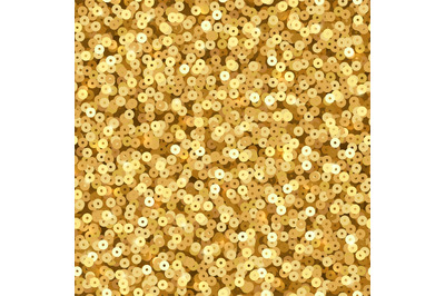 Gold luxury shimmer sequins. Disco party vector seamless texture