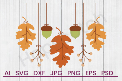 Fall Leaves - SVG File, DXF File