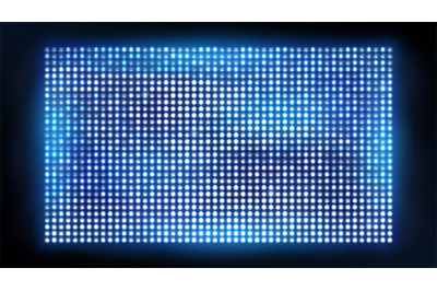 Bright led projection screen. Cinema and entertainment vector display