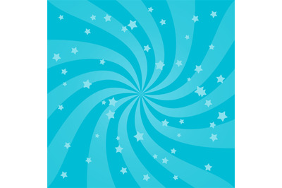 Bright swirl design background with stars