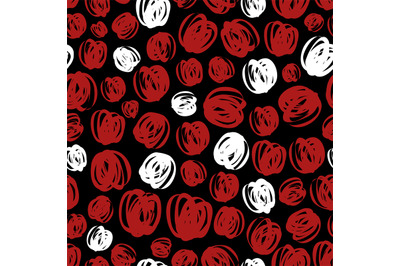 Abstract seamless pattern design - red and white vector texture