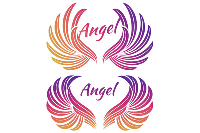 Bright angel wings emblem