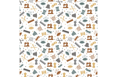 Sewing or knitting seamless pattern design