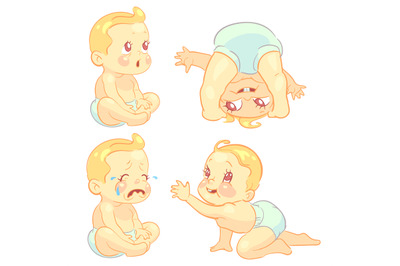 Beauty cartoon emotion baby set