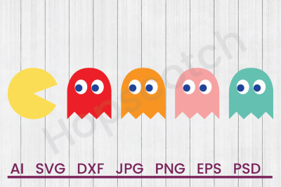 Pac Man - SVG File, DXF File