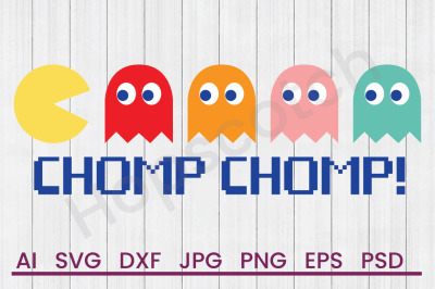 Pac Man Chomp - SVG File, DXF File