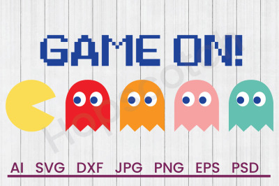 Pac Man Game On - SVG File, DXF File