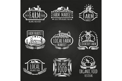 Farm market and food festival hand drawn