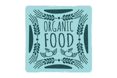 Organic food vintage banner