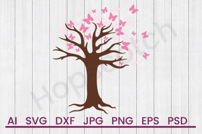Butterfly Hope Tree - SVG File, DXF File