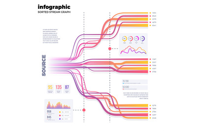 Big data cyber network vector business visualization