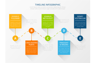 Modern vector timeline. Workflow chart infographic concept for marketi