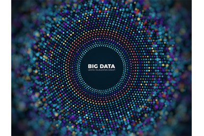 Big data information vector concept. Abstract futuristic background wi