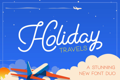 Holiday Travel Font Duo