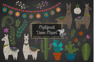 Chalkboard Llama Clipart