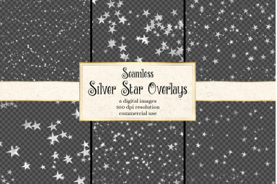 Seamless Silver Star Overlays