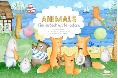 Animals. Cutest Watercolors