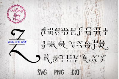 Split Letter Alphabet Font