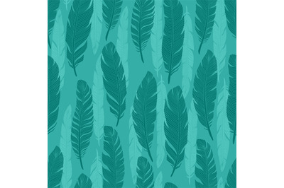 Abstract colorful birds feathers seamless pattern