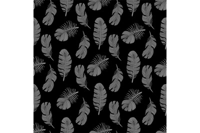 Stylish bird feathers seamless pattern design