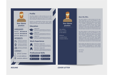 Male resume and letter template