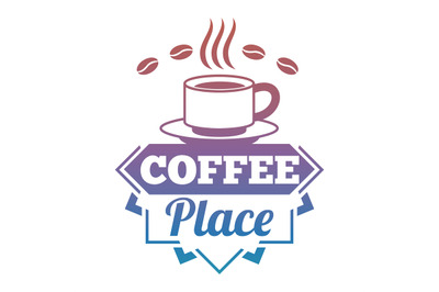 Bright vector coffee shop, cafe, market label