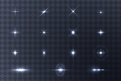 Collection of vector light effects.