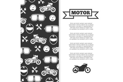 Motorbike motorcycle motor banner background design