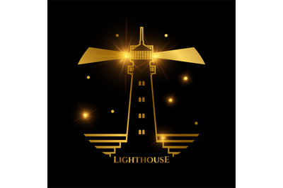 Nautical lighthouse logo