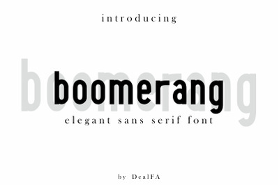 Boomerang Sans Serif Font