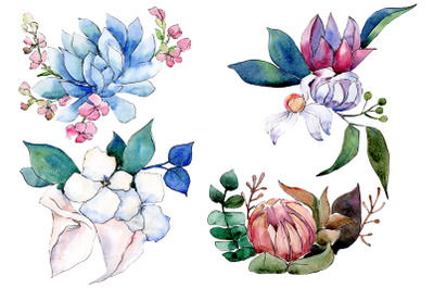 Bouquet Ruddy dawn watercolor png