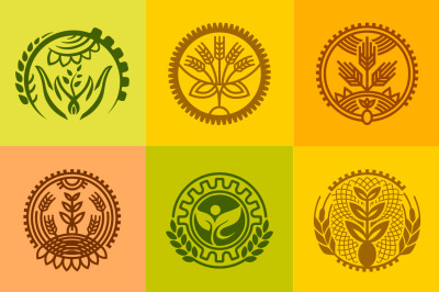 Agriculture design symbol elements