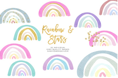 Watercolour Rainbow Clip Art&2C; Watercolor Rainbow Clip Art