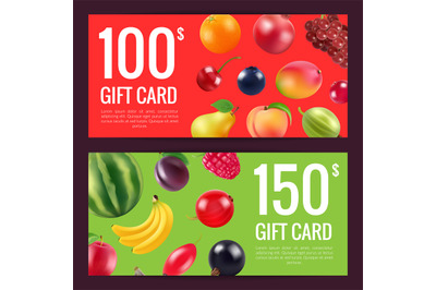 Vector fruits and berries discount or gift