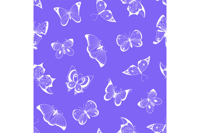 Vector hand drawn insects pattern or background illustration