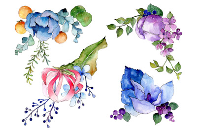 Bouquet Bonfire feelings watercolor png