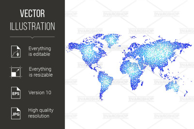 Abstract world map