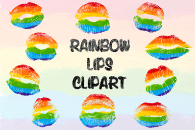 Rainbow Lips, Lgbt Pride Clipart