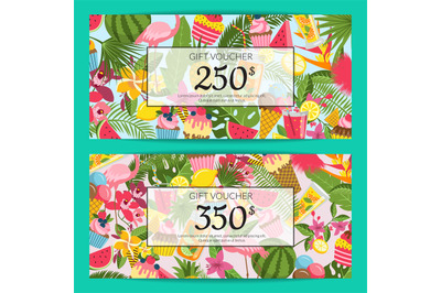 Vector flat cute summer discount colored design