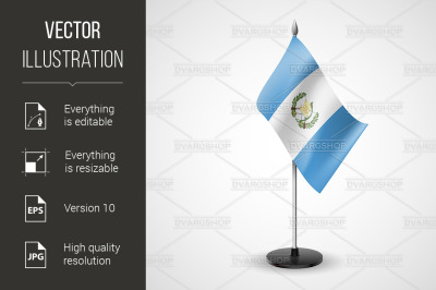 Table flag of Guatemala