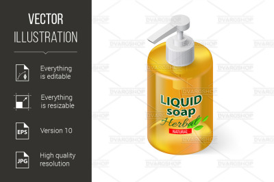 Liquid Soap Isometric