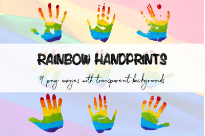 Rainbow Handprint Clipart