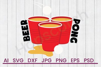 Beer Pong - SVG File, DXF File