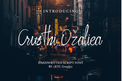 Crusthi Ozaliea Handwritten Script Font