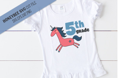 5th Grade Unicorn SVG Cut File