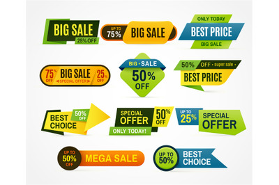 Sale stickers. Price tag label. Banner sticker or abstract flyer. Grap