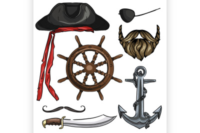 pirates clipart - pirate cartoons, frames and premade template By Ayelet  Keshet Art | TheHungryJPEG