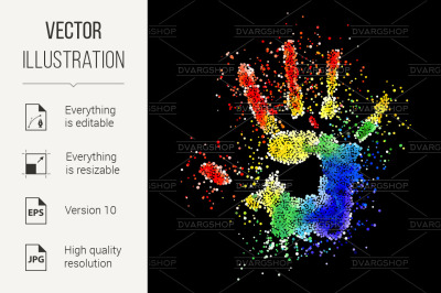 Colorful Handprint