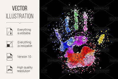 Colorful Handprint