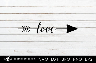 Love Arrow Valentine&#039;s Day Svg Cutting File